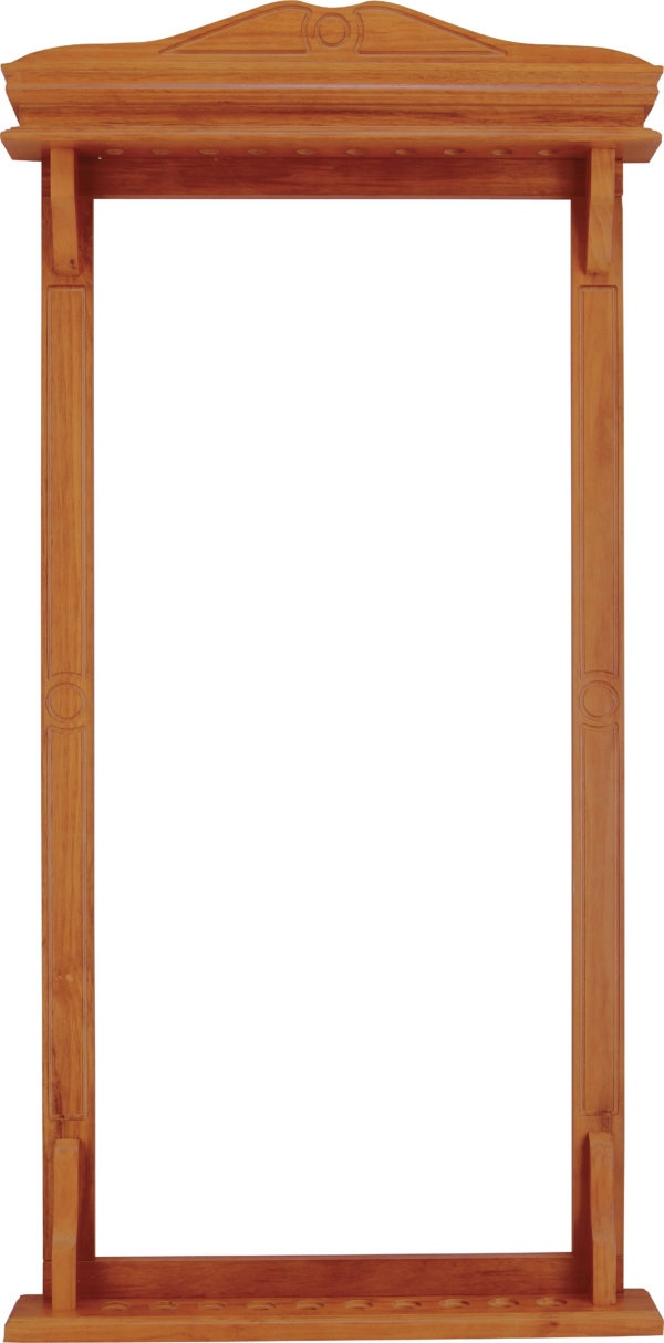 10 Cue Deluxe Wall Rack - Honey